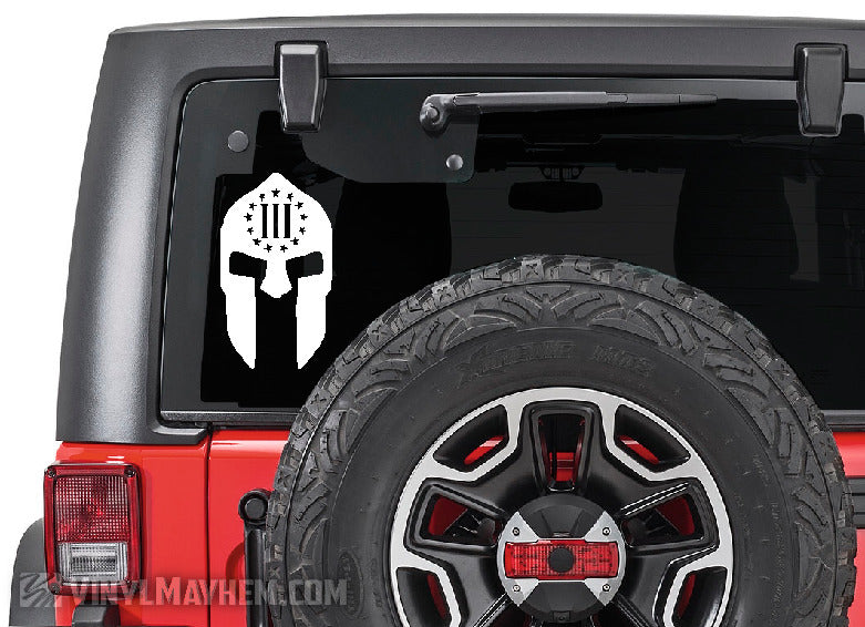 Spartan Helmet Three Percent vinyl sticker