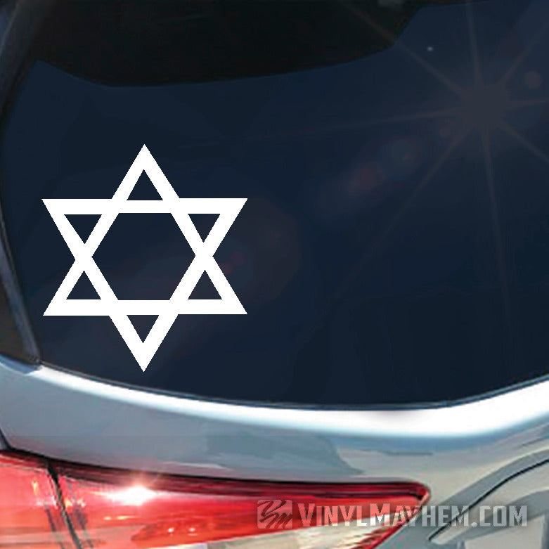 Die Cut - Star of David Decal Car Laptop Window Vinyl Sticker Die Cut - Star of David Decal Car Laptop Window Vinyl Sticker