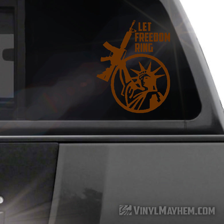 Statue of Liberty Let Freedom Ring AR15 vinyl sticker