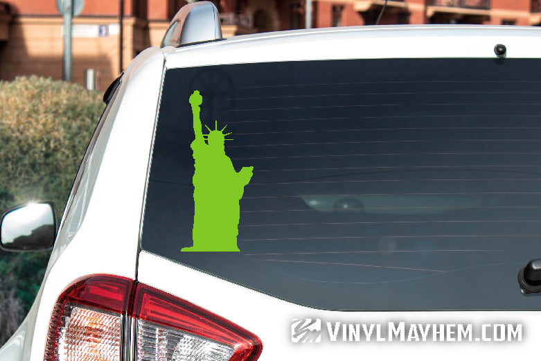 Statue of Liberty silhouette facing forward vinyl sticker