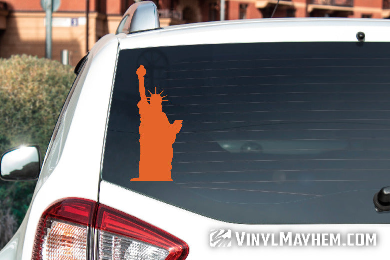 Statue of Liberty silhouette facing forward vinyl sticker