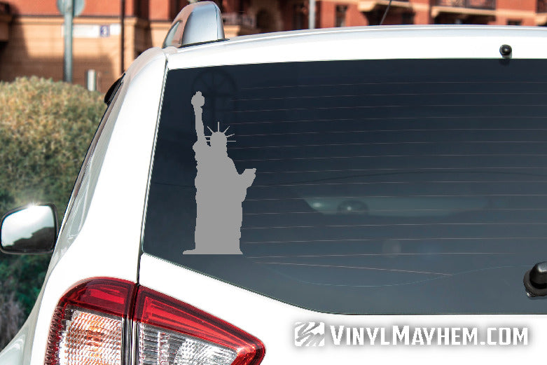 Statue of Liberty silhouette facing forward vinyl sticker