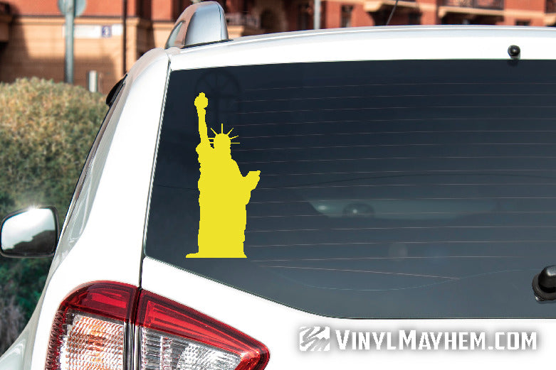 Statue of Liberty silhouette facing forward vinyl sticker