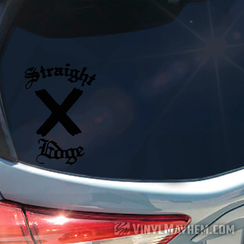 Straight Edge Old English vinyl sticker