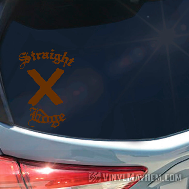 Straight Edge Old English vinyl sticker