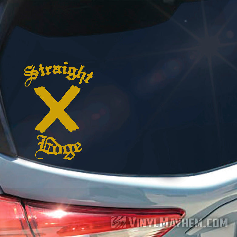 Straight Edge Old English vinyl sticker