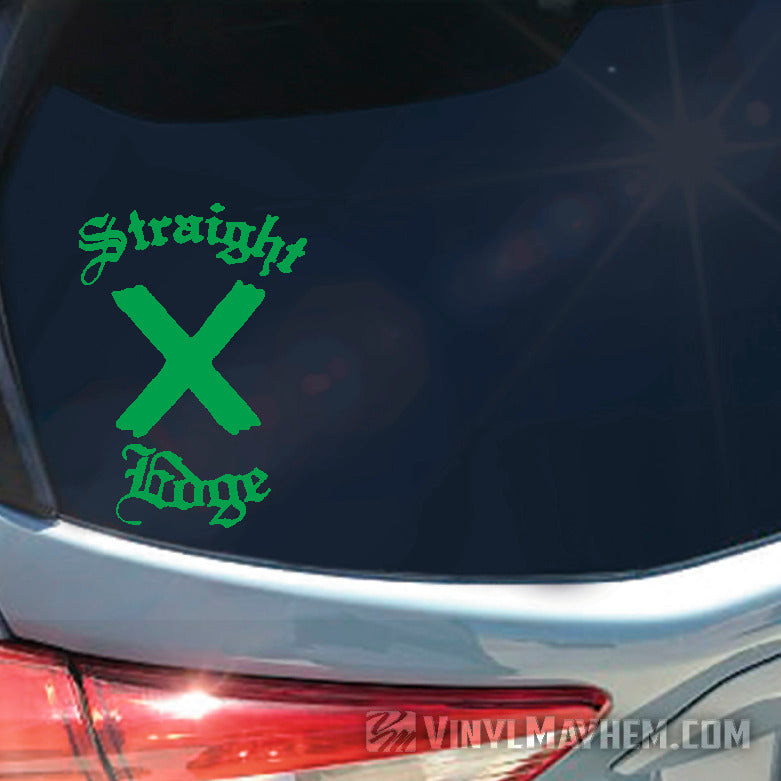 Straight Edge Old English vinyl sticker
