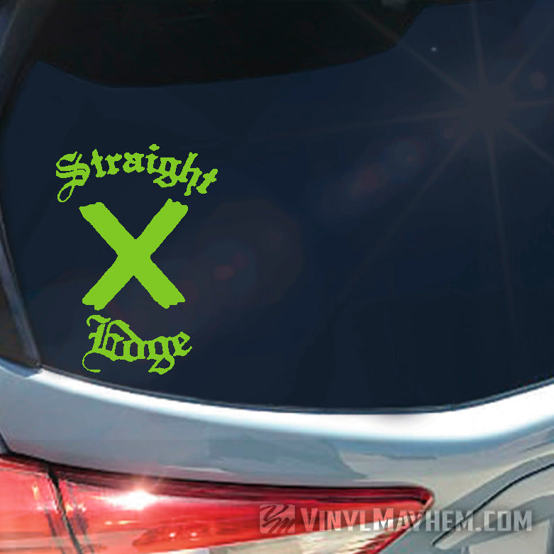 Straight Edge Old English vinyl sticker
