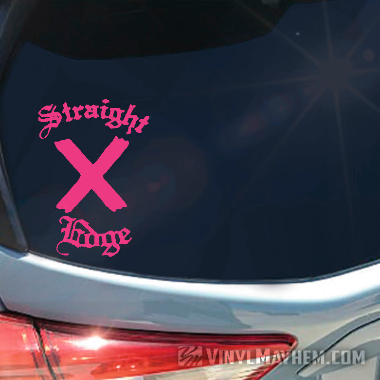 Straight Edge Old English vinyl sticker