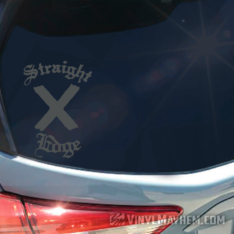 Straight Edge Old English vinyl sticker