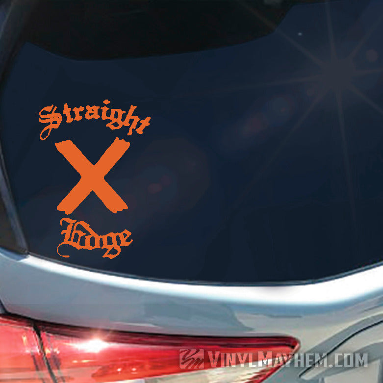 Straight Edge Old English vinyl sticker