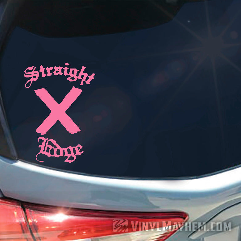 Straight Edge Old English vinyl sticker