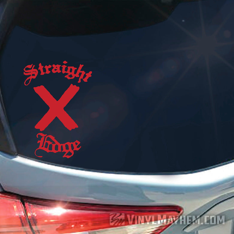 Straight Edge Old English vinyl sticker