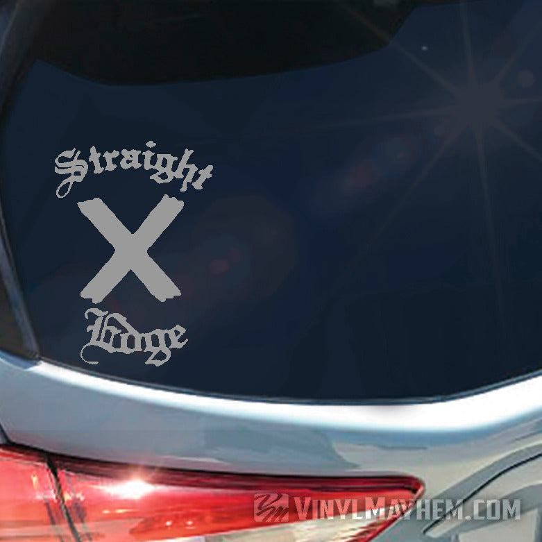 Straight Edge Old English vinyl sticker