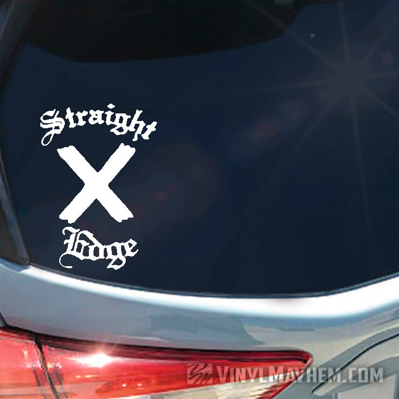 Straight Edge Old English vinyl sticker