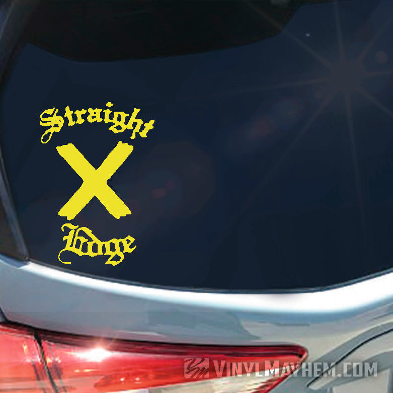Straight Edge Old English vinyl sticker