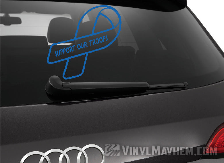 Support Our Troops Ribbon vinyl sticker