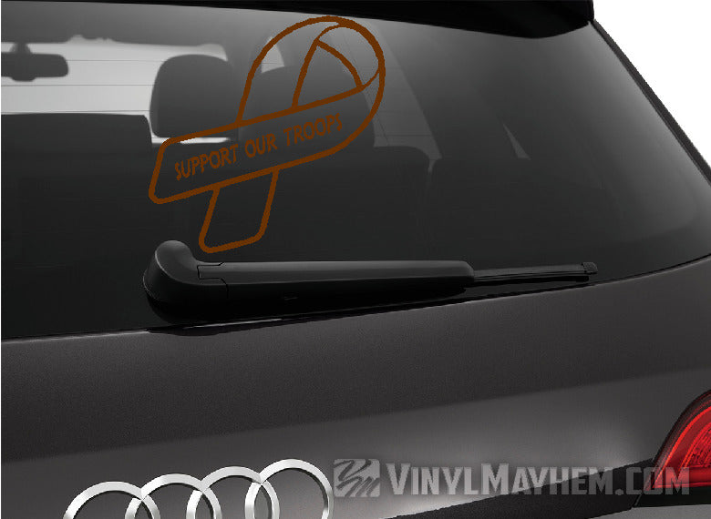 Support Our Troops Ribbon vinyl sticker