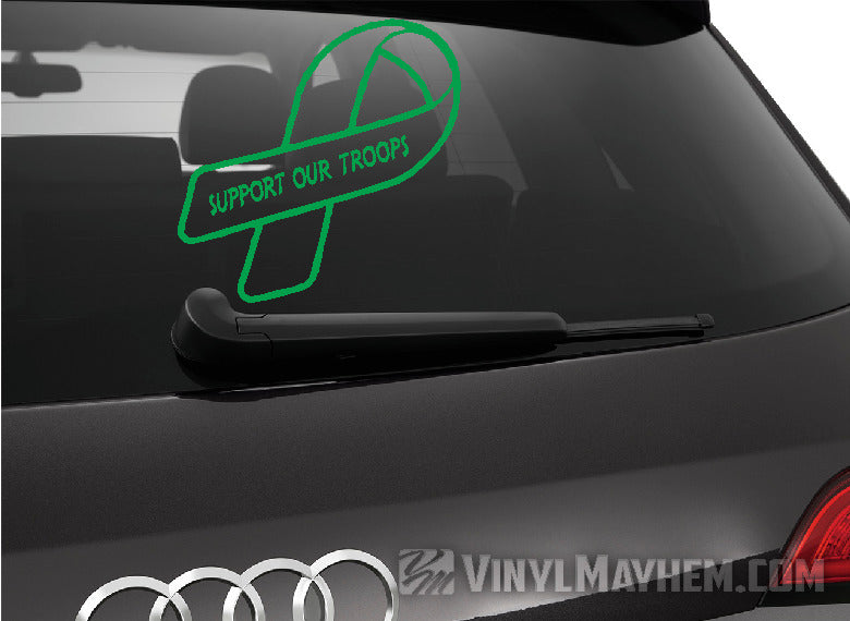 Support Our Troops Ribbon vinyl sticker