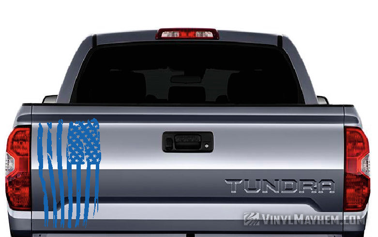 American Flag tattered truck tailgate vinyl sticker