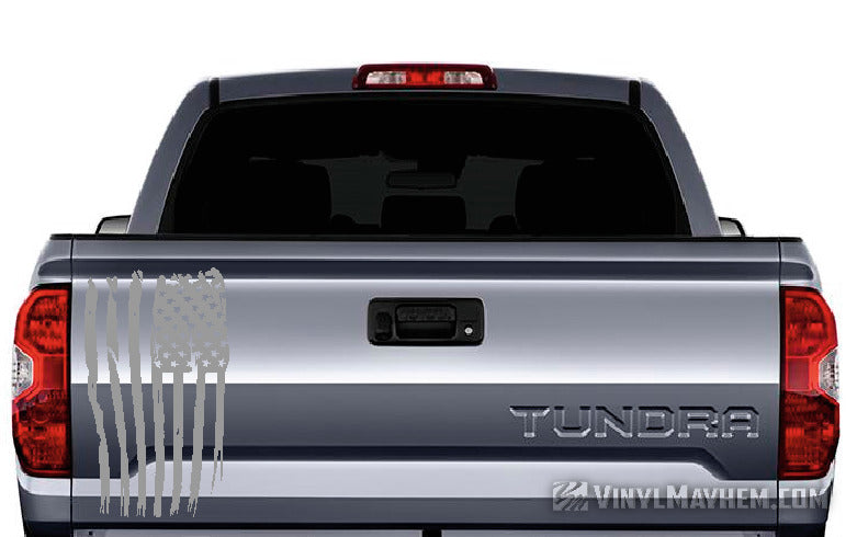 American Flag tattered truck tailgate vinyl stickers