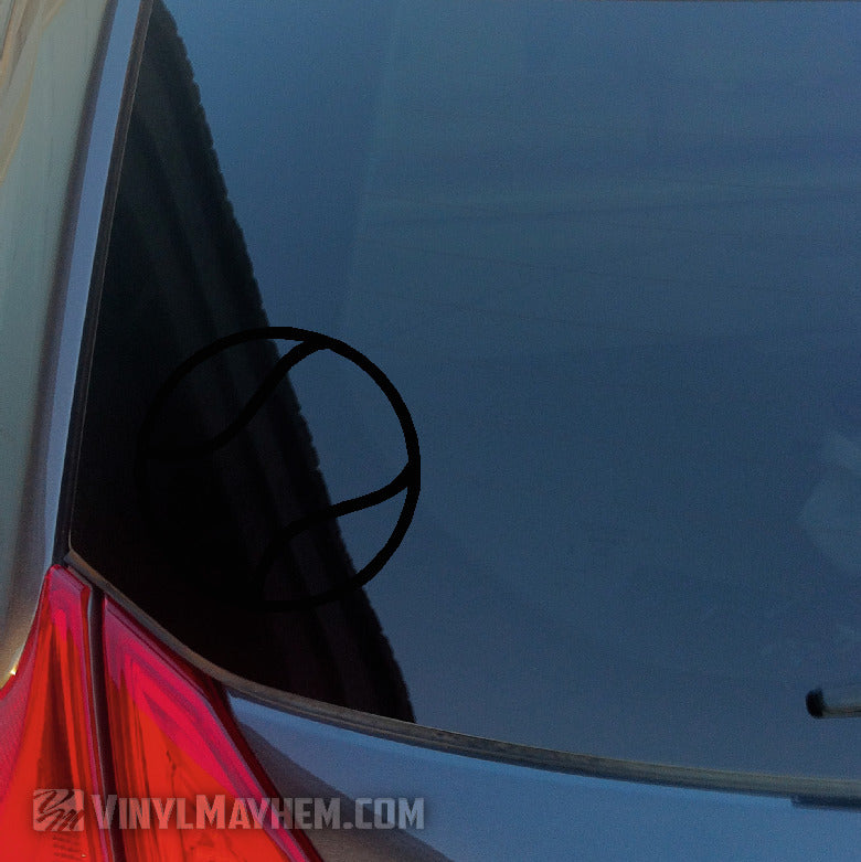 Tennis ball outline vinyl sticker
