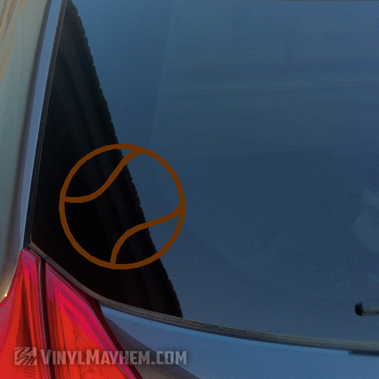 Tennis ball outline vinyl sticker