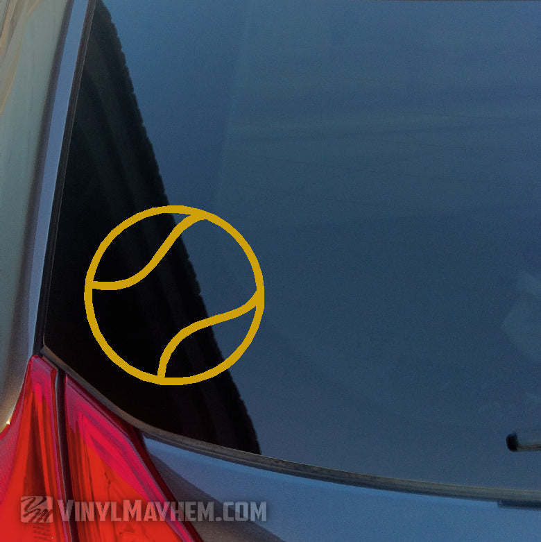 Tennis ball outline vinyl sticker