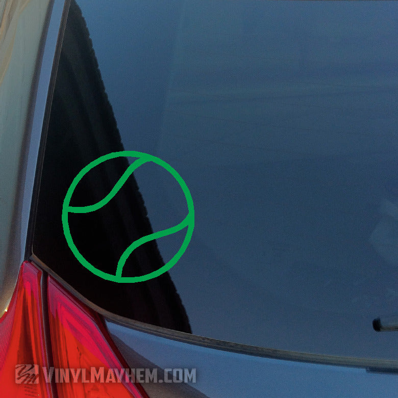 Tennis ball outline vinyl sticker