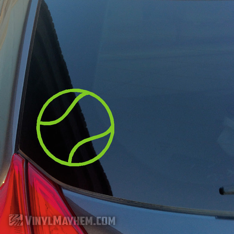 Tennis ball outline vinyl sticker