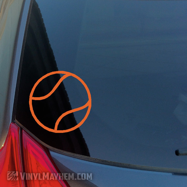 Tennis ball outline vinyl sticker