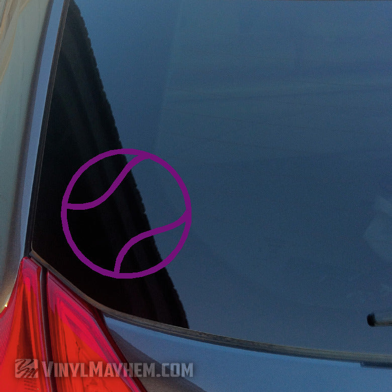 Tennis ball outline vinyl sticker