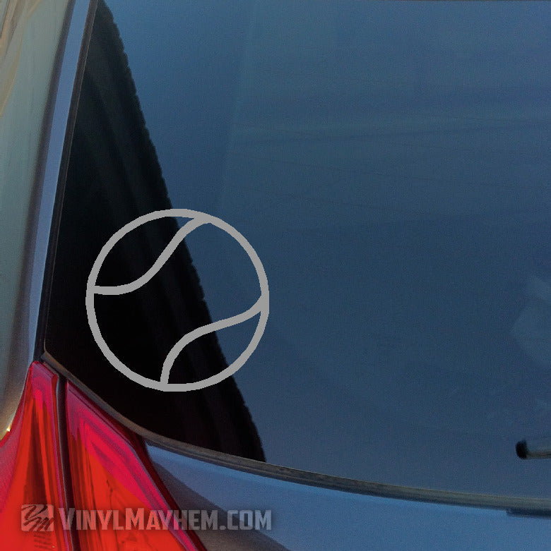 Tennis ball outline vinyl sticker