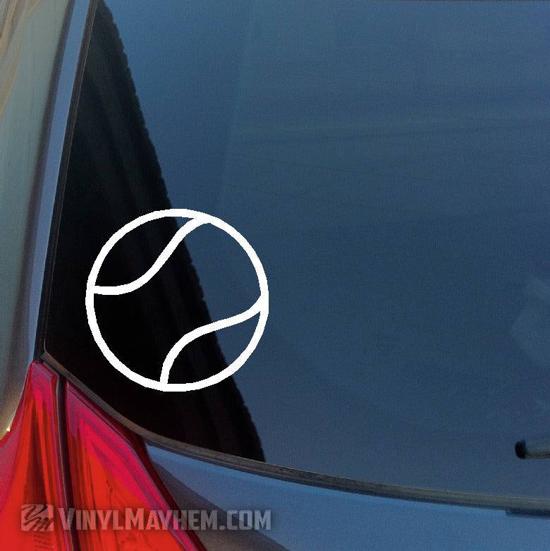 Tennis ball outline vinyl sticker