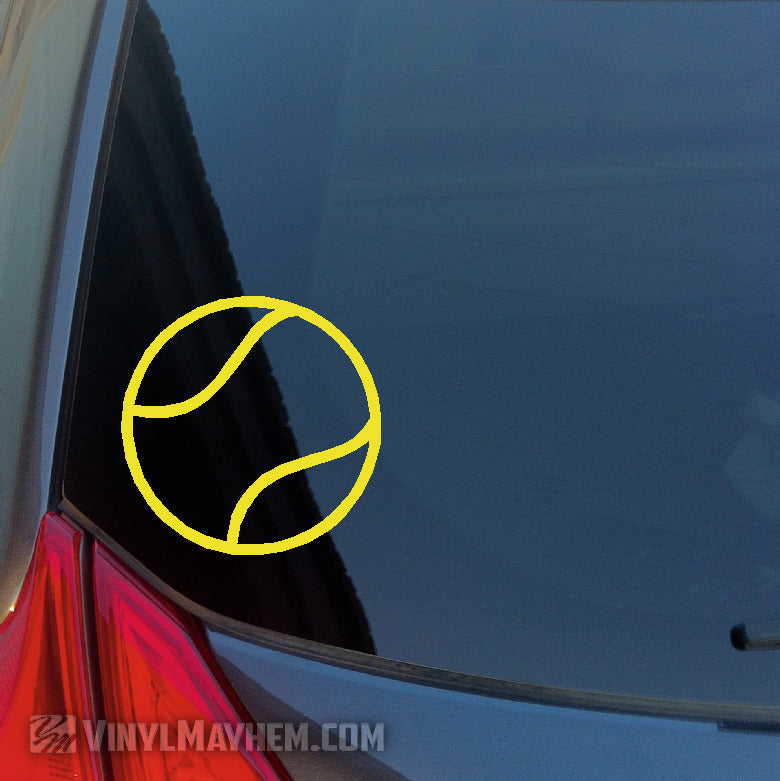Tennis ball outline vinyl sticker