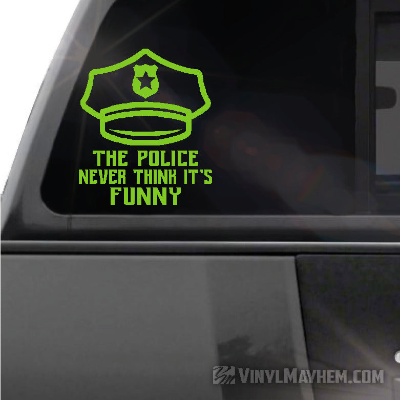 thumbnail image 2 of "Police Aware" Funny Vinyl Bumper Sticker Decal - 120x80mm For Car, Laptop, Helmet 2 of 6