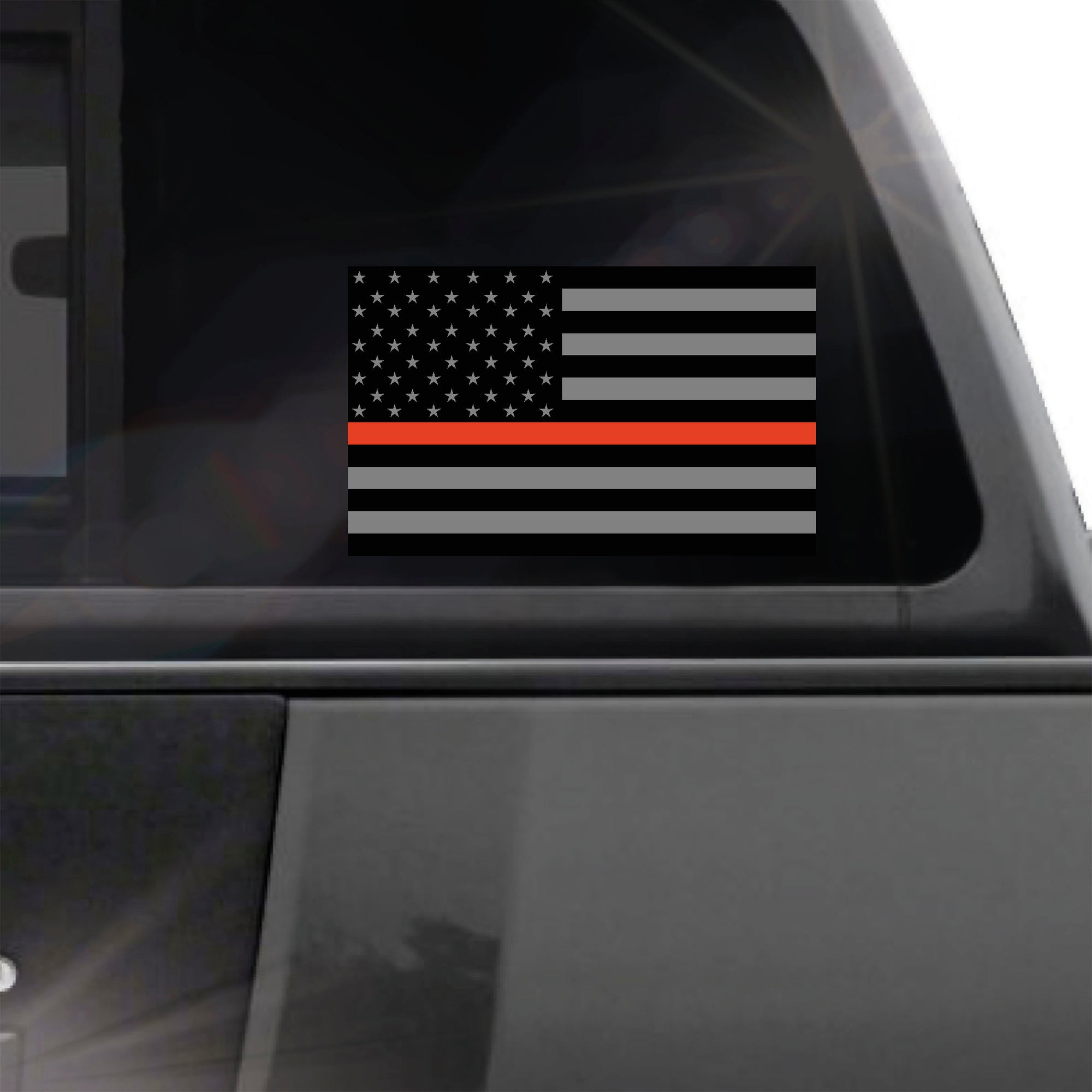 Thin Red Line American flag sticker