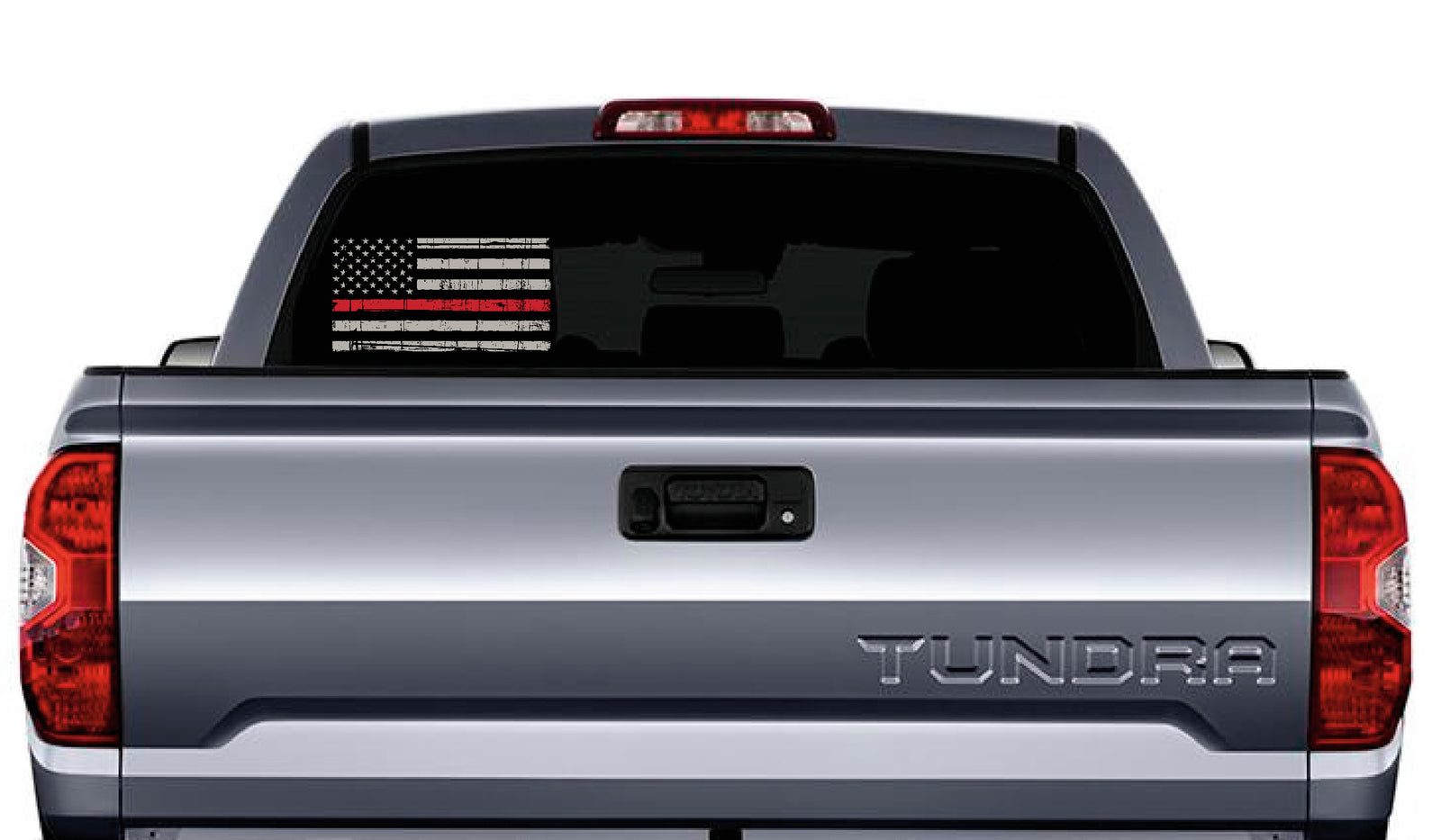 Thin Red Line Distressed American flag sticker