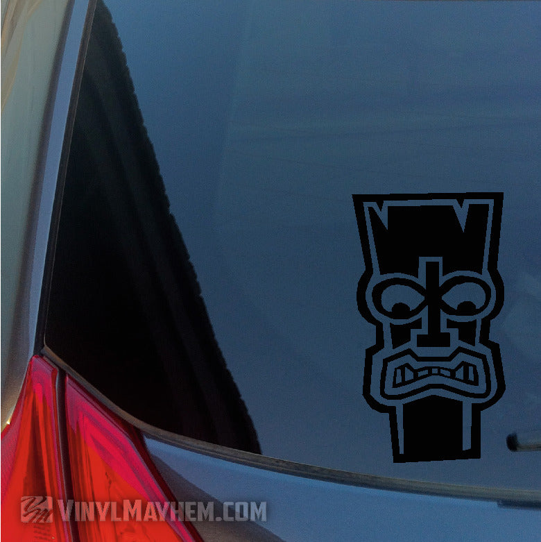 Hawaiian Tiki face vinyl sticker