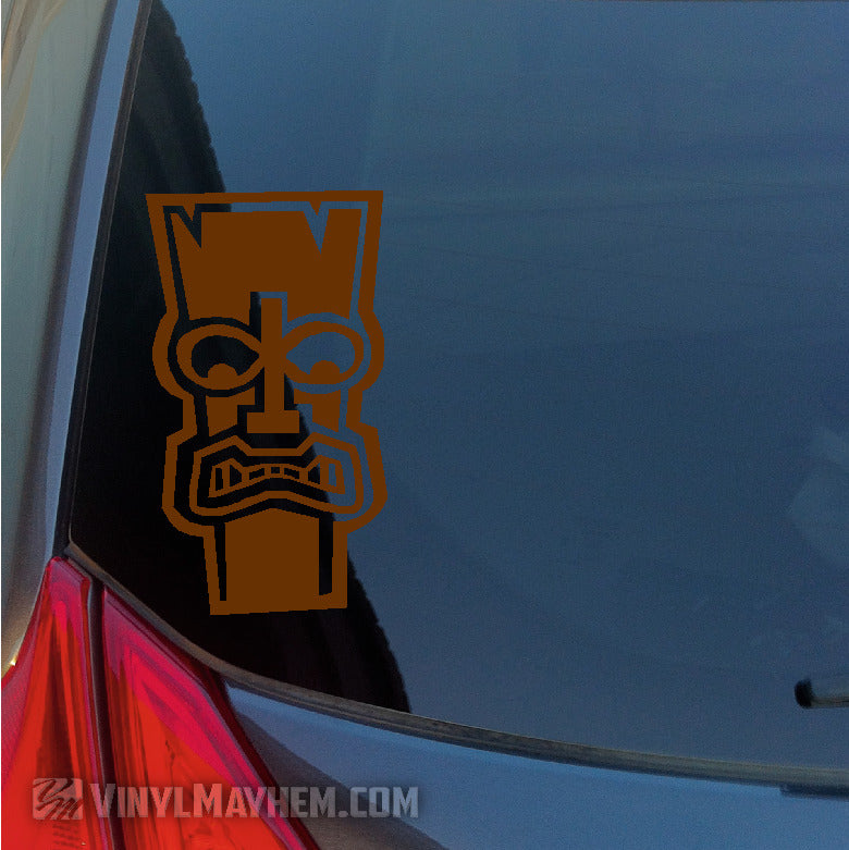 Hawaiian Tiki face vinyl sticker