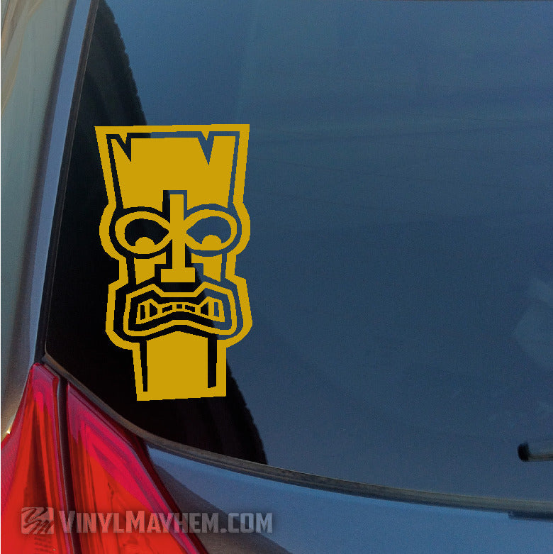 Hawaiian Tiki face vinyl sticker