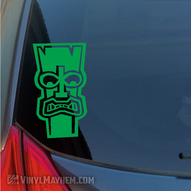 Hawaiian Tiki face vinyl sticker
