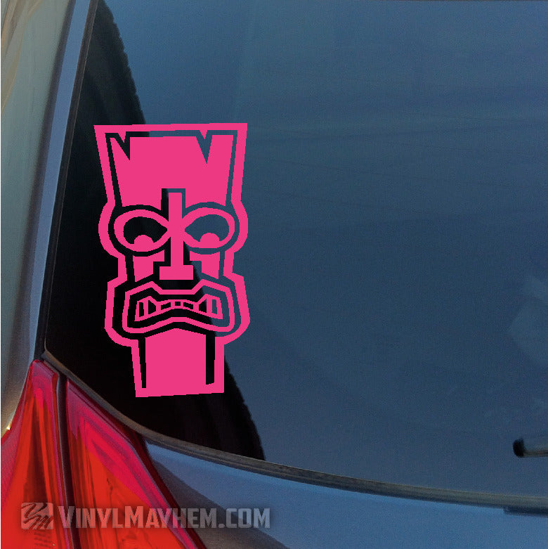 Hawaiian Tiki face vinyl sticker