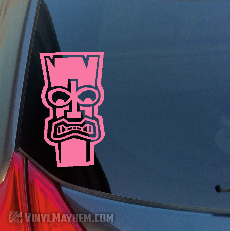 Hawaiian Tiki face vinyl sticker
