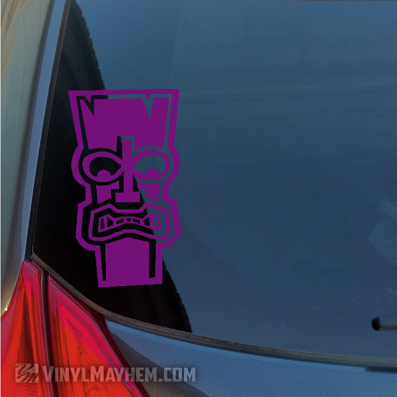 Hawaiian Tiki face vinyl sticker