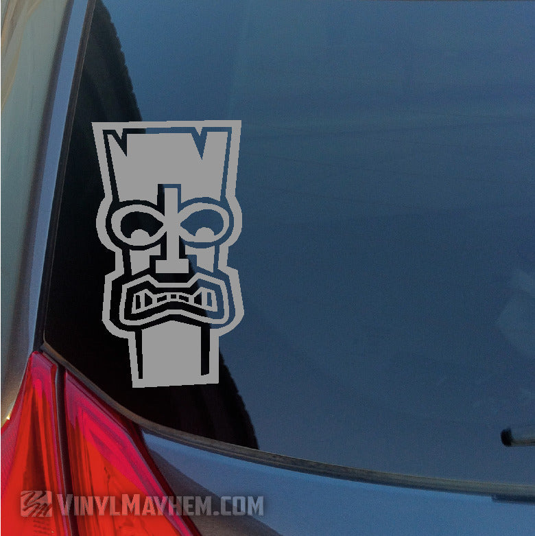 Hawaiian Tiki face vinyl sticker