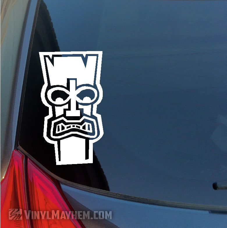 Hawaiian Tiki face vinyl sticker