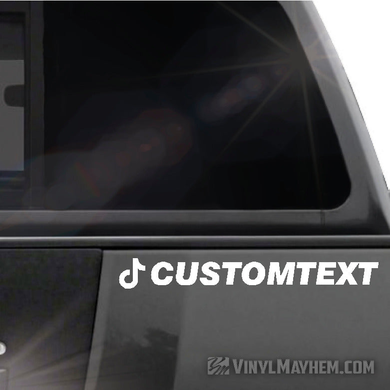 TikTok username your own lettering and font vinyl sticker