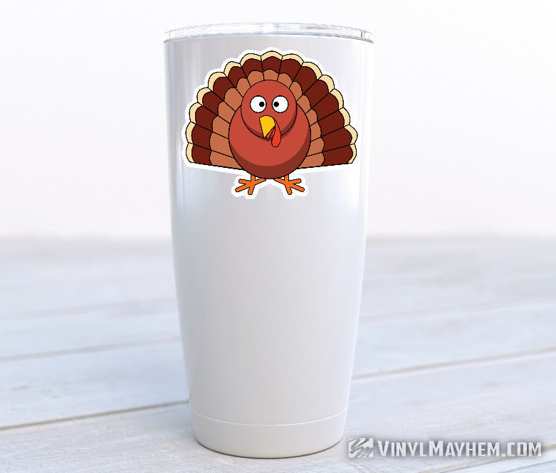Turkey with fanned tail sticker