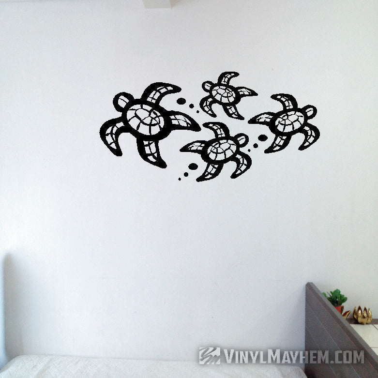 Turtle Family vinyl sticker
